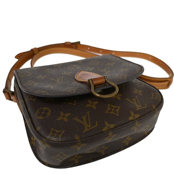 LOUIS VUITTON Saint Cloud MM Shoulder Bag Monogram Leather Brown M51243 33SH496 - Picture 9 of 16